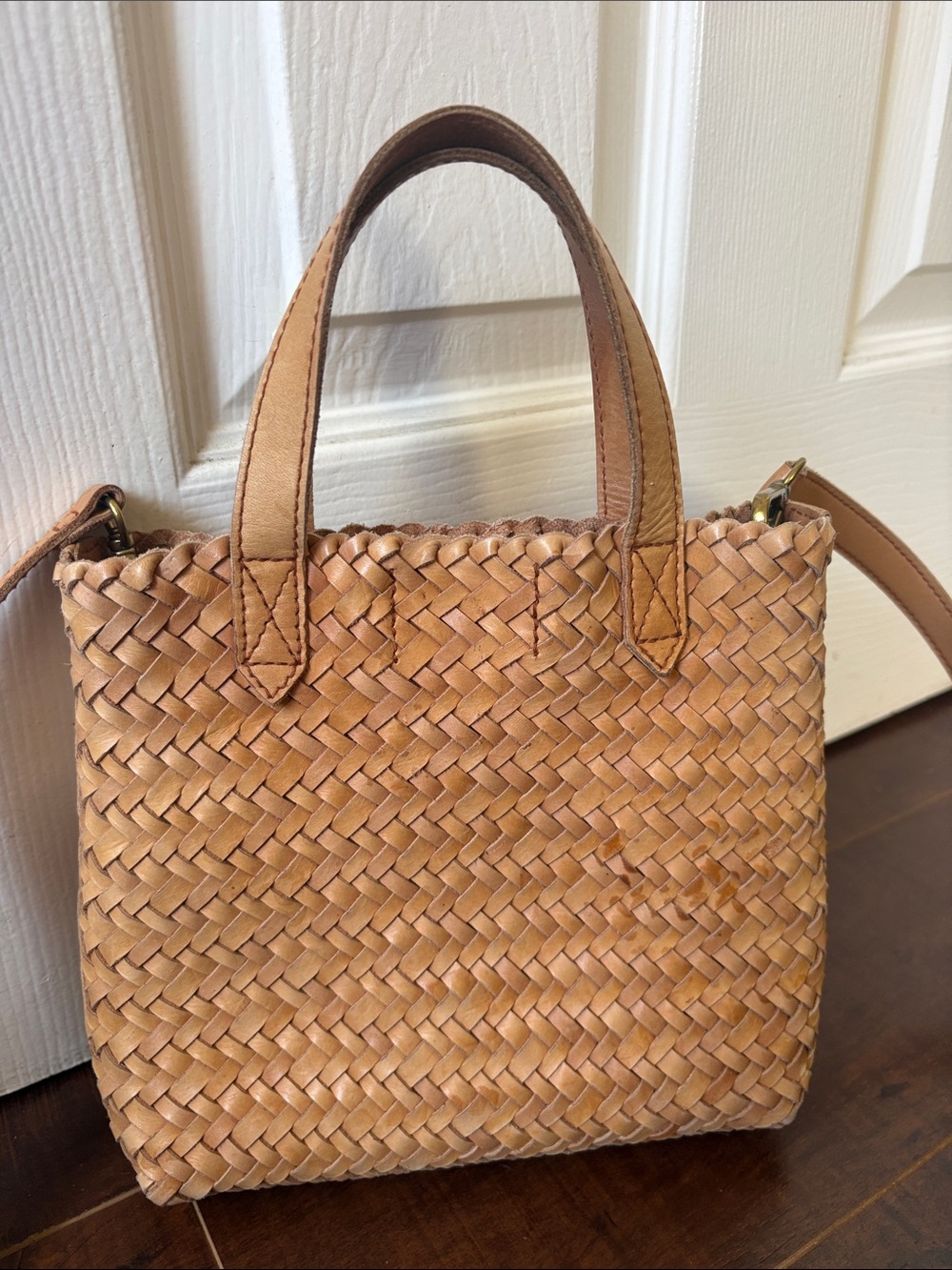 Madewell The Small Transport Crossbody: Woven Leather Edition - Picture 6 of 12